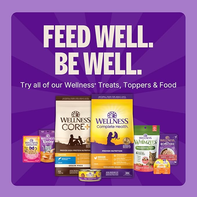 Wellness Kittles Crunchy Natural Grain Free Cat Treats, Tuna & Cranberries Recipe, All Life Stages, 6-Ounce Bag