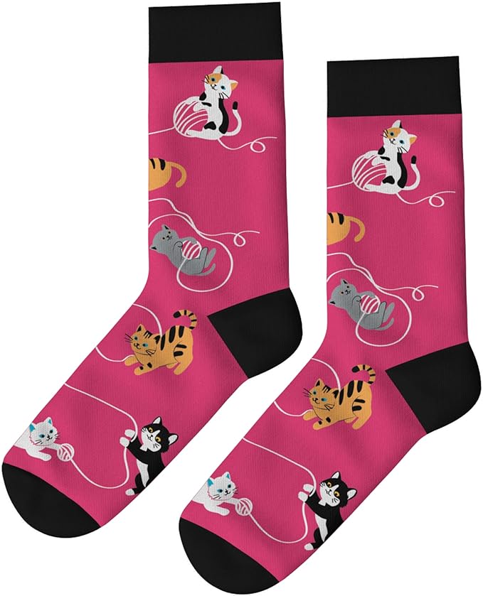 Cavertin Women's Novelty Socks with Gift Box Cat Lover Dog Mom Book Lover Cat Mom Llama Unicorn Sloth Corgi