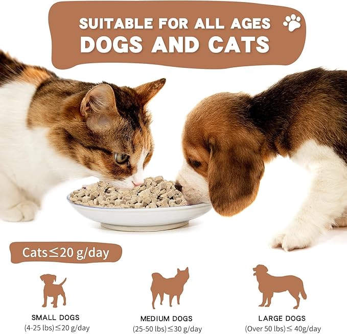 Freeze-Dried Raw Duck Duo Pet Snack Treat Food Toppers - Nutrient-Dense Superfood for Dogs & Cats. Ideal for Picky Eaters or Training Rewards (2 Packs) (2.0 oz each, Just Duck & Duck Liver Cubes)