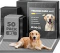 Charcoal Puppy Pads - 50 Packs, 34"×28" Ultra-Large Puppy Pads, Odor-Control Carbon Pee Pads for Dogs, 6-Layer Ultra-Absorbent & Quick-Dry Black Training Pads