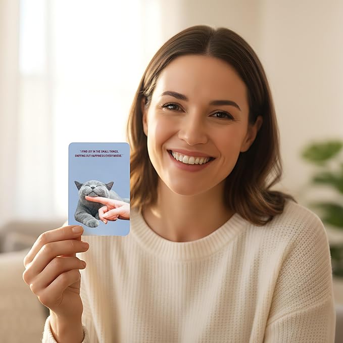 Positive Affirmation Cards for Stress & Anxiety Relief with Proven Self Care Techniques for Cat Lovers | Cat Mom Gifts for Women for Motivation & Relaxation for Birthday, Mothers Day | Cats Presents