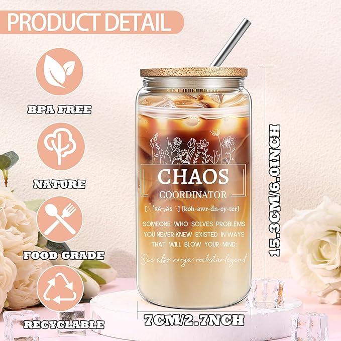 Thank You Gifts for Women, Chaos Coordinator Gifts for Employees Coworkers Boss Lady, Administrative Professional Christmas Birthday Gift Sets