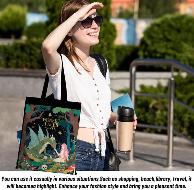Cute Axolotls Cat, Moon Witch Series Inspirational Quotes Grocery Bags Gifts for Women