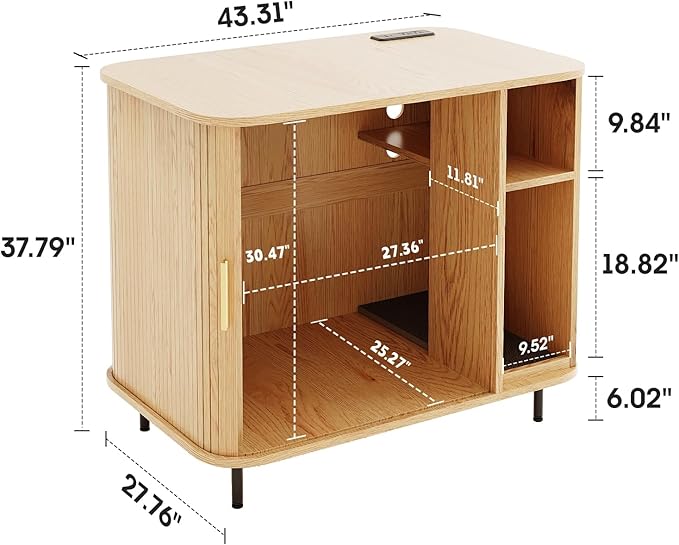 Large Litter Box Enclosure with Charging Station for Automatic Litter Box & Cat Robot 3/4, Hidden Litter Box Furniture with Dog-Proof Shelf, Scratch Pad, Wooden Cat Box Enclosure, Natural