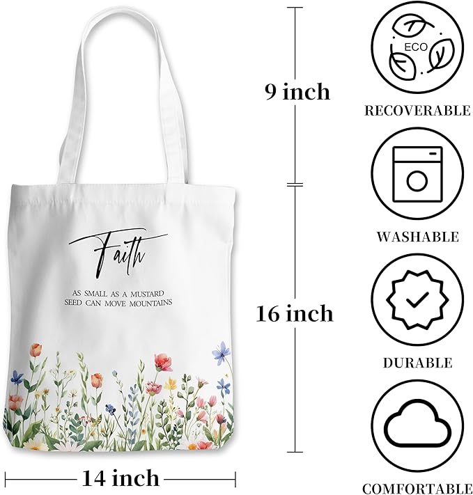 Grace Yonks Cute Canvas Tote Bag – Aesthetic Large Reusable Bag