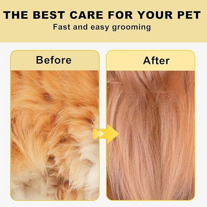 Pet Republique Matt Splitters Tool – Effective Mat Remover and De-matting Comb for Long-Haired Dogs, Cats, Rabbits – Regular 12+23 Teeth Design