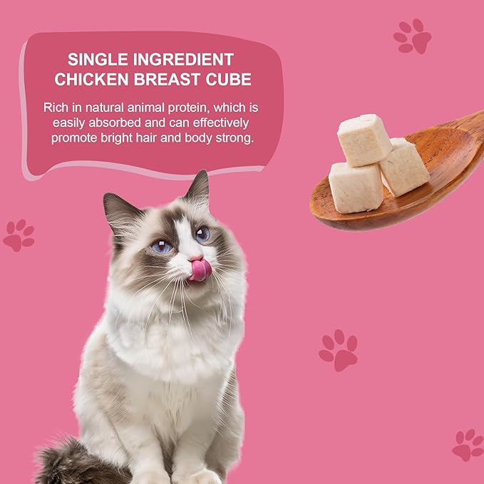 Dylan's cabin Freeze Dried Chicken Breast - Single Ingredient Cat and Dog Treats Natural Animal Protein Healthy Tasty Snacks for Training (113g)