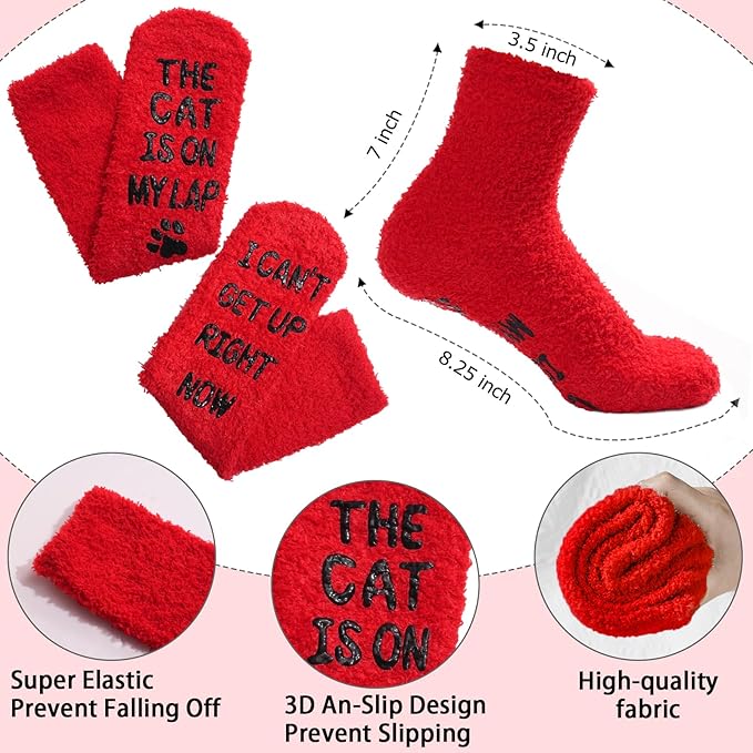 Winter Knitted Beanie Hat and Themed Scoks for Dog Cat Lover Gifts, Christmas Stocking Stuffers for Men Women
