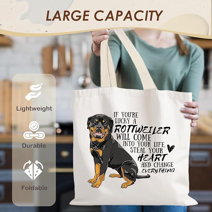 Canvas Tote Bag Aesthetic,Zoon Cow Dog Cat Tote Bag,Gifts for Women Canvas Tote Bags