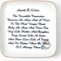 PUDDING CABIN Mothers Day Gift for Aunt from Niece - Aunts & Niece Ceramic Jewelry Dish, Ceramic Trinket Tray for Rings Earrings, Unique Mother’s Day Birthday Christmas Gift for Best Aunt Ever