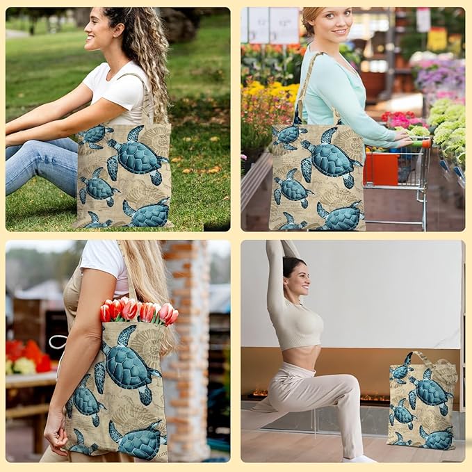 Hanamiya Na Tote Bag with Zipper Pockets, Tote Bag Reusable Shopping Grocery Bags Birthday Gifts for Women, Weekender Bags