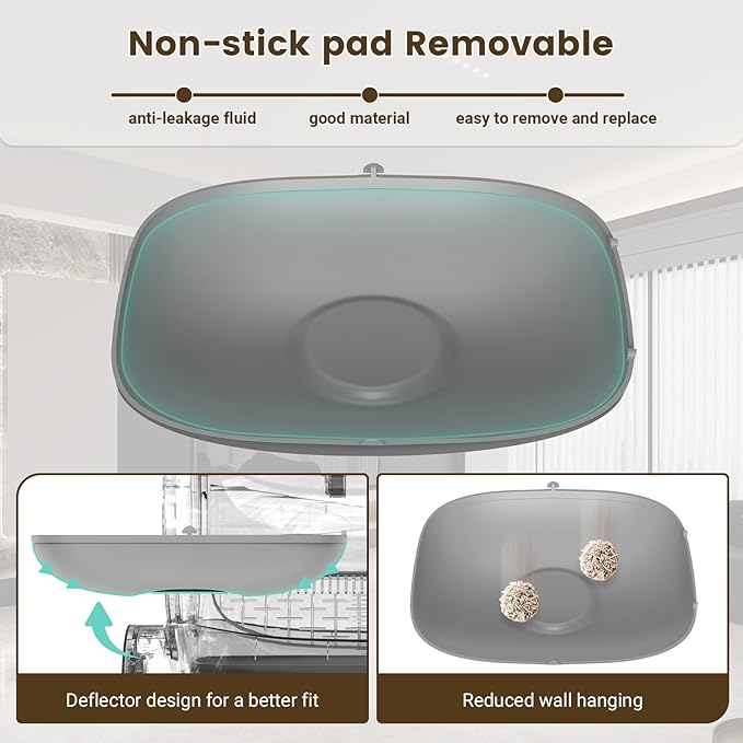 DuckSky Silicone Cat Litter Pad Replacement Part for 65L+9L Self Cleaning Litter Box, Leakproof Silicone Mat, Anti-Stick Accessory [Only Compatible with Orders Purchased After February 17, 2025]