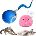 2 Pcs Cat Toy Ball, Speedy Sprint Balls and Chirping Ball, Cat Interactive Toy for Indoor, Kitty Kitten Catnip Exercise Toys