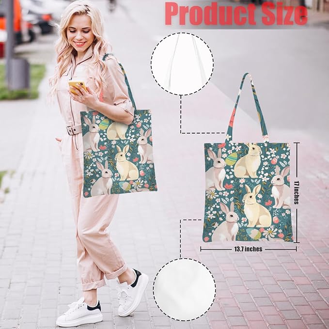 Hanamiya Na Tote Bag with Zipper Pockets, Tote Bag Reusable Shopping Grocery Bags Birthday Gifts for Women, Weekender Bags