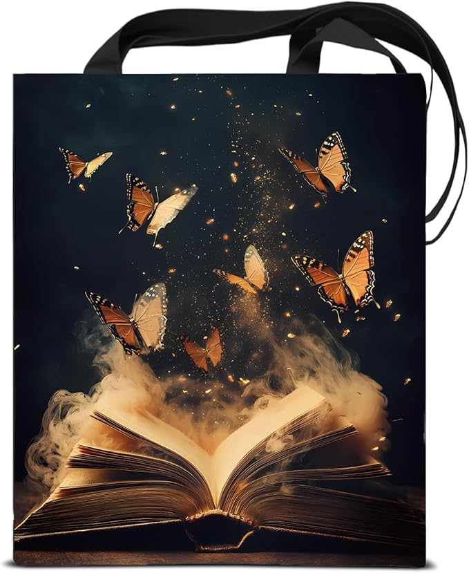 Canvas Tote Bag for Women Aesthetic Reusable Grocery Shoulder Bag for Shopping Work Travel Beach Teacher-05
