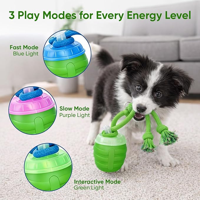 Smart Motion Pet Ball, Interactive Dog Toys, Motion Activated Automatic Rolling Ball for Small/Medium/Large Dogs with Music (Green)