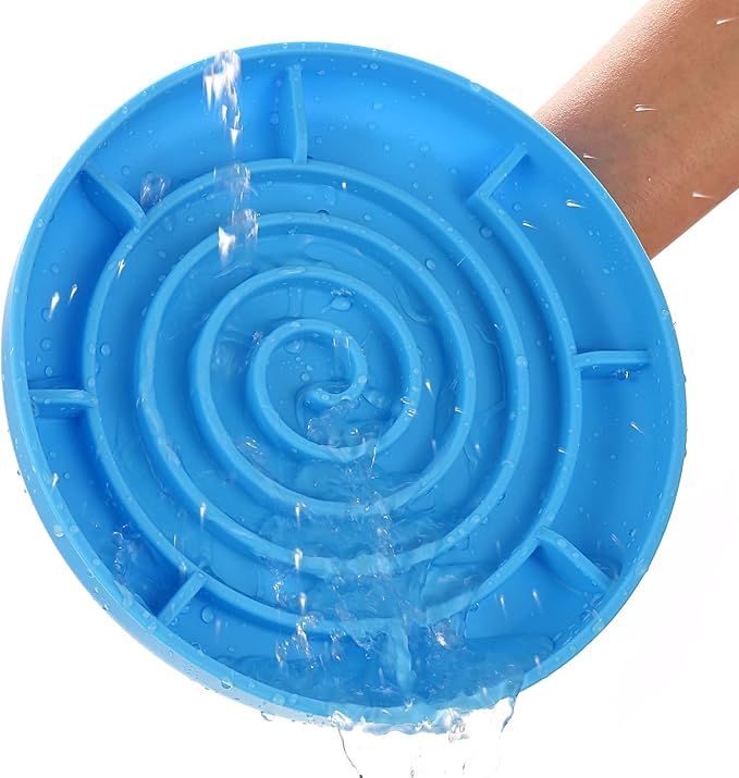 Slow Feeder Bowl,Soft Silicon Rubber Slow Feeder Slow Down Eating Time for Dog Cat Puppy Pet with Stong Suction Cups for Dog Bowls Slow Eating Bowls