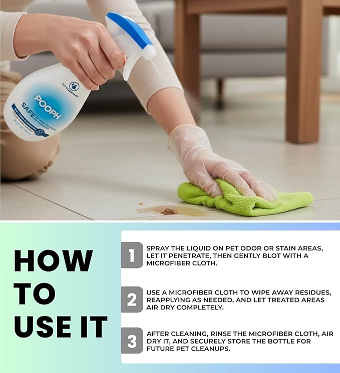 Liquid & Stain Eliminator 20 OZ Bundle with Microfiber Cleaning Cloth — Carpet and Upholstery Cleaner for Household and Pet Mess Cleanup Pet Odor Eliminator for Home — Gift Set (2 Items)