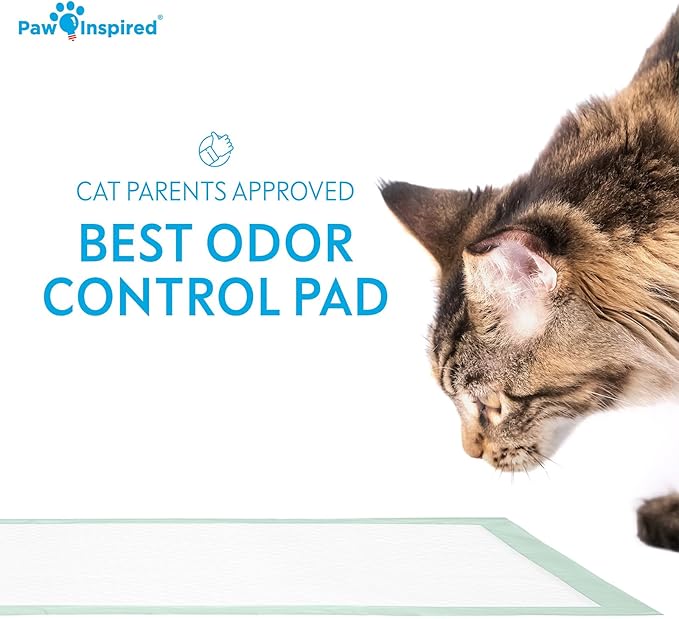 Paw Inspired Cat Pads, Generic Refills for Tidy Cats Breeze Litter Box System, Disposable Kitty Litter Liners, Super Absorbent Pee Pads, 16.9 x 11.4 Inch (Original/Unscented, 20 Count)