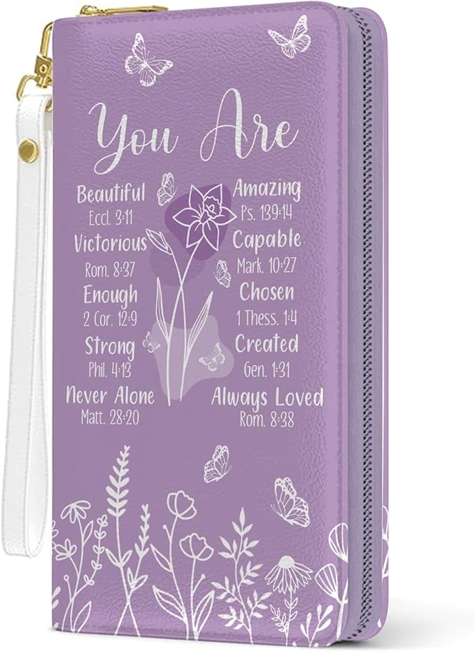 Christian GIfts For Women, Womens Wallet, Christian Bible Wristlet Wallet For Women, Jesus God Card Holder Purse, Birthday Christmas Graduation Gifts, Aesthetic Office Daily Purse