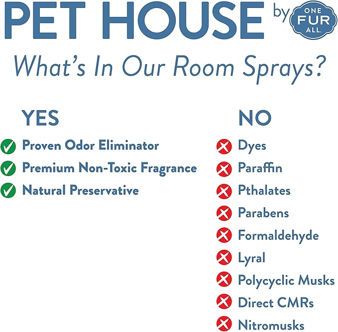 One Fur All Concentrated Room Spray 4 OZ Dog and Cat Friendly Air Freshener for Pet Odor, Sunwashed Cotton, Pack of 2