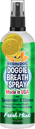 Bodhi Dog Natural Dog Breath Freshener Spray | Fresh Breath for Dogs, Tartar & Plaque Remover | Supports Teeth & Gum Health | Bad Breath Treatment & Promotes Clean Oral Hygiene | Made in USA | 8oz