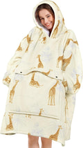 Narecte Cozy Oversized Blanket Hoodie Wearable Blanket Adults Soft Hooded Blanket Hoodie Birthday Gifts for Women Christmas