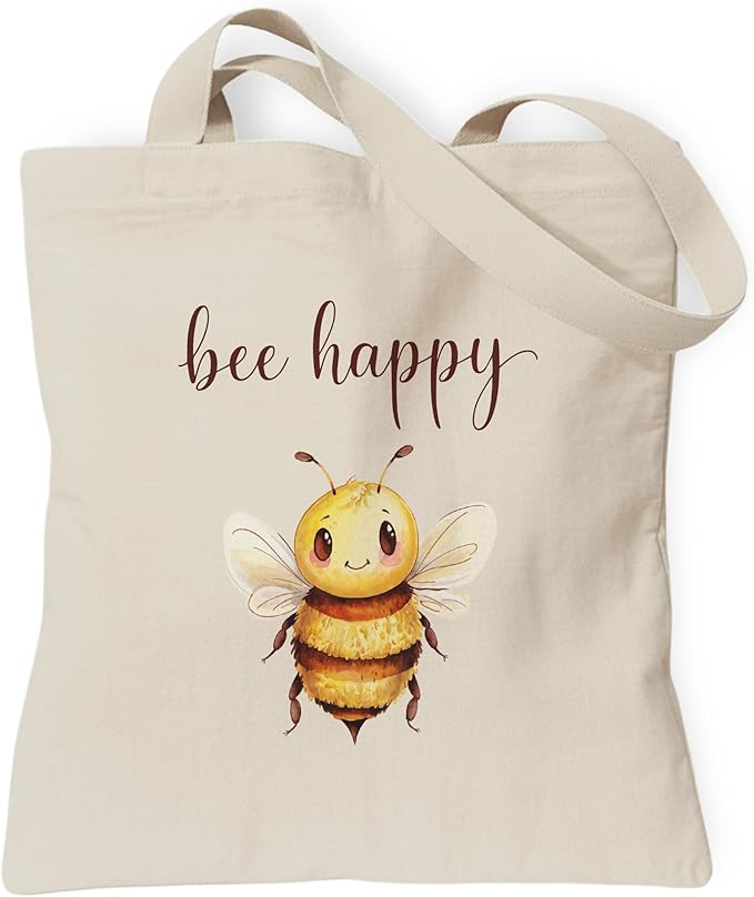 Pets Lover Gifts Tote Bag for Women, Dogs Cats Bee Aesthetic Canvas Bag with Inner Pocket