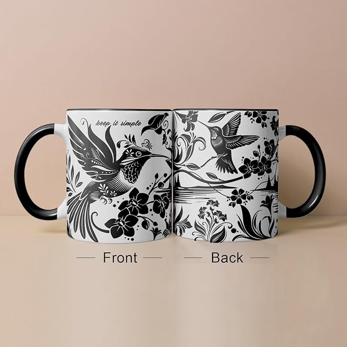 Hummingbird Gifts for Women 11Oz Hummingbird Mug, Mothers Day Birthday Gifts for Women, Boho Coffee Cup Birthday Gift, Graduation Gift, Ceramic Coffee Mugs Microwave & Dishwasher Safe