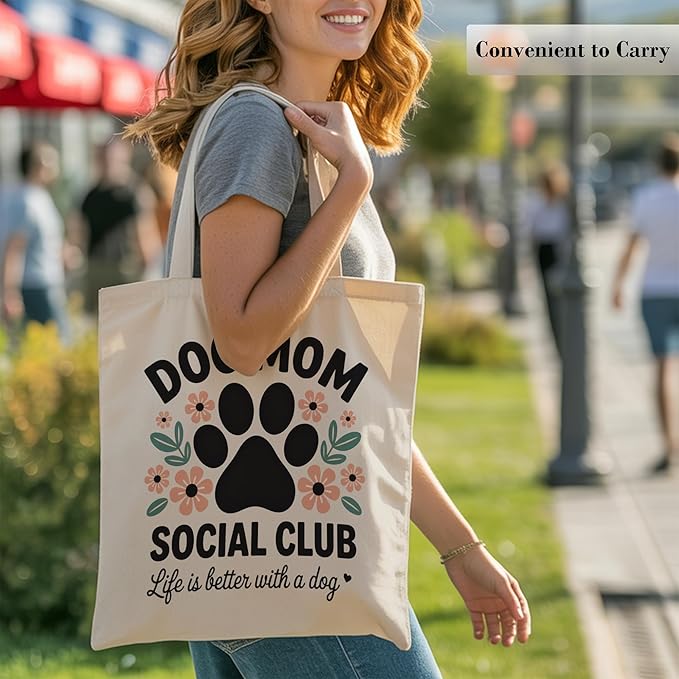 Pets Lover Gifts Tote Bag for Women, Dogs Cats Bee Aesthetic Canvas Bag with Inner Pocket