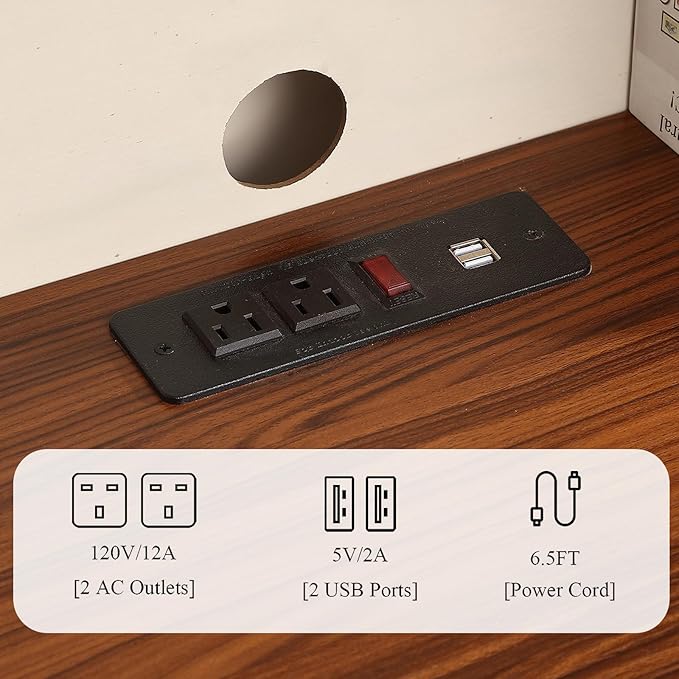 Extra-Large Enclosure for Self-Cleaning Cat Litter Boxes, Wooden Cat Litter Furniture with LED Lighting, a Adjustable Shelf and Doors