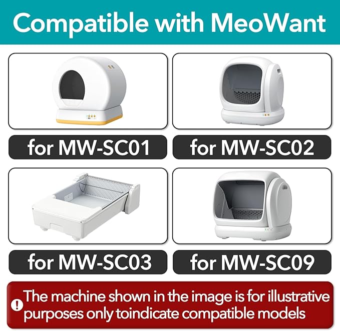 24 Pcs Cat Litter Deodorizer Compatible with Meowant MW-SC01/MW-SC02/MW-SC03/ MW-SC09 Self-Cleaning Cat Litter Box, Cat Toilet Odor Control Deodorant Gel