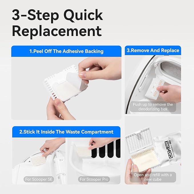CATLINK C70 Odor Eliminator for All Self-Cleaning Cat Litter Box, Cat Toilet Odor Control, 3PcsCATLINK Cat Odor Removers