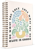 KDHTY Boho Floral Teacher Gifts,Teacher Notebook, Teacher Appreciation Gift,Love Appreciation Gift for Teacher,Back to School Gifts,Teacher Life Inspirational Teacher Hardcover Spiral Notebook,5.5x8.3
