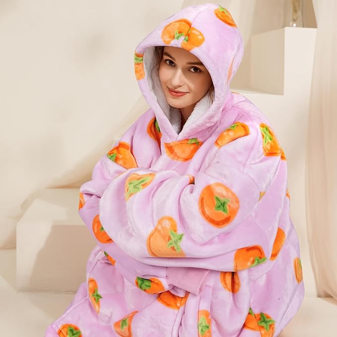 Narecte Cozy Oversized Blanket Hoodie Wearable Blanket Adults Soft Hooded Blanket Hoodie Birthday Gifts for Women Christmas