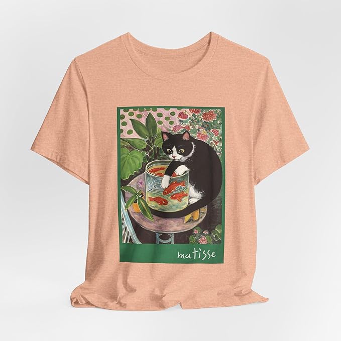 Vintage Cat Painting T Shirt, Matisse Inspired Cat Tee, Retro Art Aesthetic Shirt, Funny Cat Lover Gift