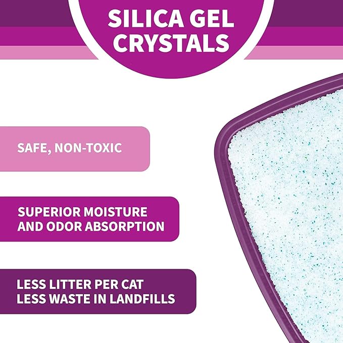Litter Pearls Micro Crystals Unscented Non-Clumping Crystal Cat Litter with Odorbond, 10.5 Pounds