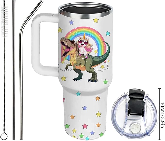 Dinosaur Tumbler with Straw 40oz, Dinosaur Gifts for Kids and Adults Girls Boys, Dino Birthday Christmas Decorations, Presents for Dinosaurs Lovers, Dino Gifts for Girls