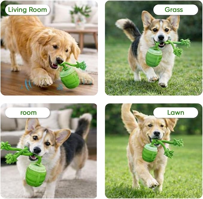 Smart Motion Pet Ball, Interactive Dog Toys, Motion Activated Automatic Rolling Ball for Small/Medium/Large Dogs with Music (Green)