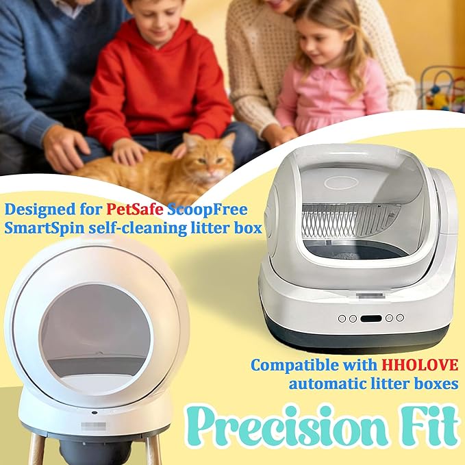 4 PCS Deodorant for PetSafe ScoopFree SmartSpin Self-Cleaning Cat Litter Box, Air Freshener for HHOLOVE Automatic Litter Box, Cat Friendly Plant-Based Odor Suppression, Lemon Scented