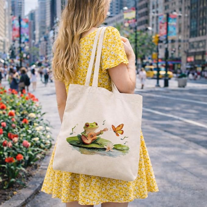 Cute Animal Tote Bag, Animal Lover Gift, Canvas Tote Bag for Women, Reusable Shopping Bags for Casual Shopping Work