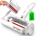ChomChom Roller Pet Hair Remover – Original Size Reusable Lint Roller for Cat & Dog Hair on Furniture, Couch, Carpet, Car, Rugs & Bedding – Portable, Eco-Friendly (White)