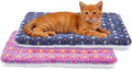 Mora Pets Cat Bed Dog Crate Pad Ultra Soft Pet Bed with Cute Star Print Washable Reversible for Small Dogs 14 x 17.5 inch 2 Pack Pink and Dark Blue