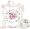 Aesthetic Canvas Tote Bag for Women - with Magnetic Snap Closure & Zipper Inner Pocket Reusable Bag for Shopping