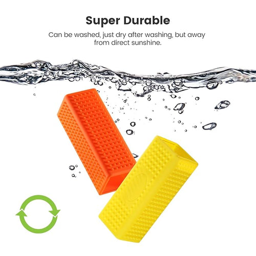 2-Pack Pet Dog Cat Hair Remover for Cars Furniture Carpet Block Roller Sofa Hollow Rubber Cleaner Brush