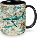 Shark Coffee Mug 11OZ Funny Ceramic Tea Cup Kitchen Decor Novelty Mugs for Home Office Travel
