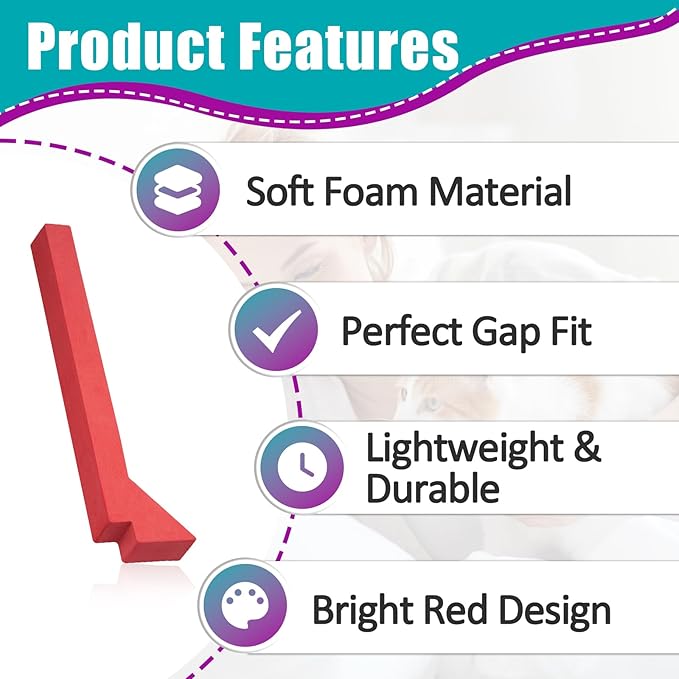 18 Pcs Red Foams Compatible with Els Self-Cleaning Litter Box, Anti-Leak Foam Strips to Prevent Litter Spills, Easy Install Litter Box Replacement Parts