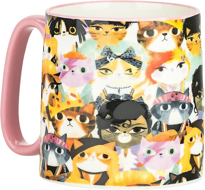 10 Strawberry Street Bella Rockstar Cat, Set of 4