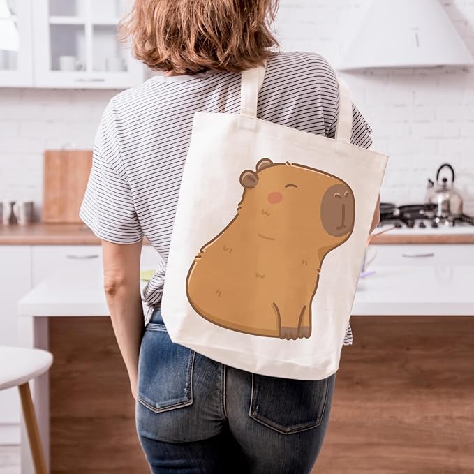 Sieral 2 Pcs Animal Lover Bag Graduation Gift for Women Travel Canvas Tote Portable Zipper Pouch Canvas Reusable Grocery Tote
