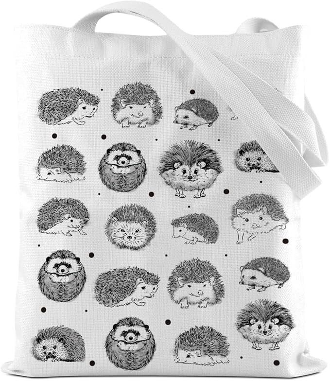Turtle Gifts Shark Gifts Tote Bag, Hedgehog Horse Gifts for Women Girls, Animals Reusable Grocery Bag Shopping Bag